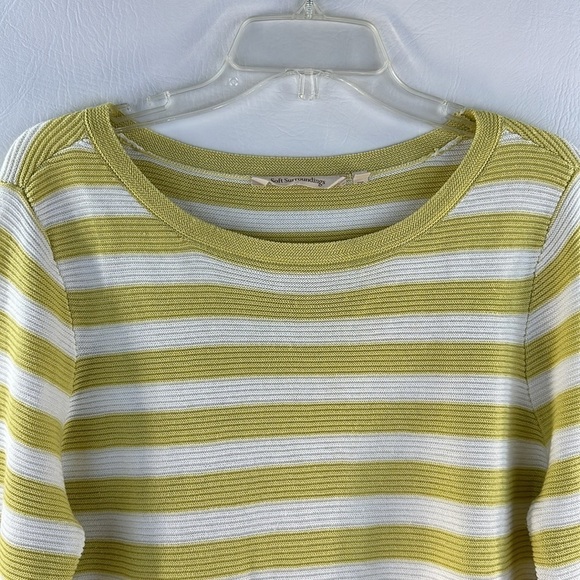 Soft Surroundings Striped PomPom Long Sleeve Top, S - Picture 2 of 10